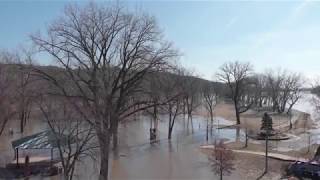 Missouri River Flooding 2019 English Landing Park in Parkville MO [upl. by Standing]