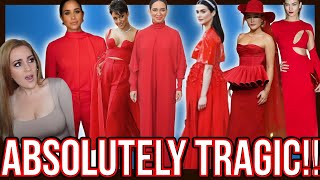 the MEGs BATTLE OF BIG RED PANTSUIT amp RED DRESS DISASTERS 2 meghanmarkle fashion reaction NOTE [upl. by Kleiman]