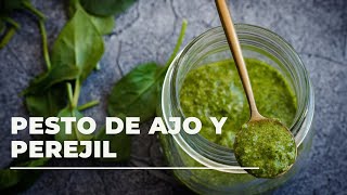 quotPestoquot de Ajo y Perejil 💯 Saludable Fácil Rápido y Rico ☘ [upl. by Ardeen]