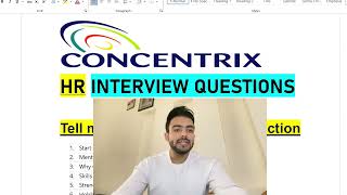 Concentrix HR FINAL Round Questions  FOR VOICE AND NONVOICE Profiles [upl. by Jordanson]