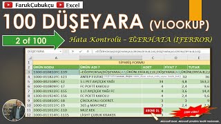 Excel DÜŞEYARA  2 of 100  Hata Kontrolü [upl. by Suzzy]