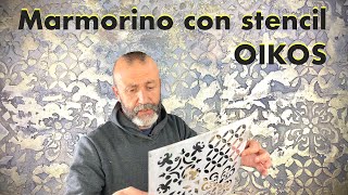 MARMORINO BRONCE OIKOS CON STENCIL [upl. by Melloney]