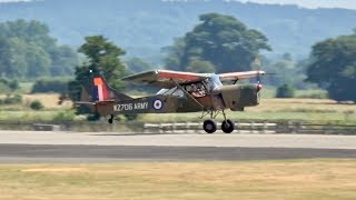 Auster B5 Auster AOP9 GBURR arrival at RNAS Yeovilton Air Day 2018 [upl. by Yras]