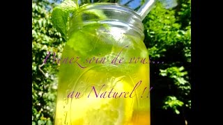 Mon eau aromatisée citrongingembrementhe fraîche 22 la recette [upl. by Airahcaz629]