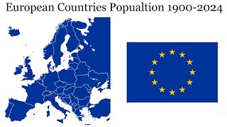 European Countries Population 19002024 This time with Turkey [upl. by Atiker577]