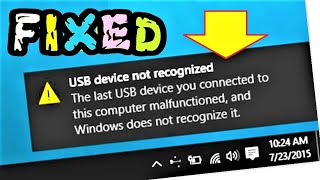 USB Device not recognized Windows 10  8  7 Fixed  How to fix Unrecognized USB Flash Drive Quickly [upl. by Norda73]