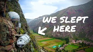 WE SLEPT ON THE SIDE OF A MOUNTAIN  Peru Sky Lodge [upl. by Svetlana]