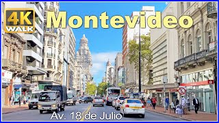 【4K】WALK 18 de Julio MONTEVIDEO Uruguay 4k video Travel vlog [upl. by Gui654]