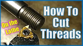 How to cut a thread on a manual lathe Intermediate method ideal for home workshop amp hobby engineer [upl. by Ahk254]