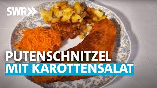 Putenschnitzel mit Bratkartoffeln und Karottensalat  Oma kocht am besten [upl. by Giliana]