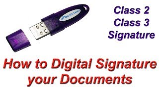 How to Digital Signature your Document  Class 2 Class 3 Digital Signature [upl. by Nilyarg633]