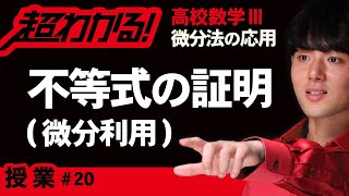 不等式の証明（微分利用）【高校数学】微分法の応用＃２０ [upl. by Miriam]