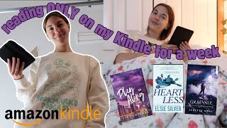 ONLY reading on my KINDLE for a week a spoiler free reading vlog [upl. by Iah]