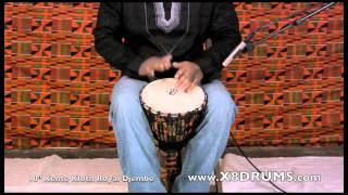 X8 Drums Kente Cloth Royal Djembe 10quot Rope [upl. by Curren]