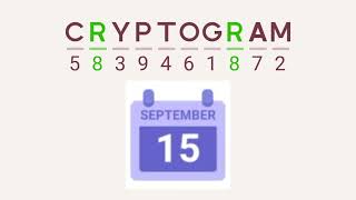 Cryptogram Daily Challenge September 15 2024  Welcome to stockholm Answers [upl. by Nytsuj]