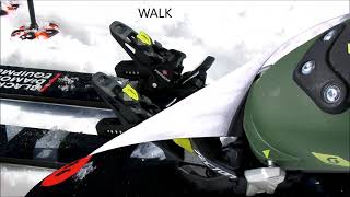 Tecton Ski Walk Mode  Fritschi Swiss Bindings [upl. by Anirdna]