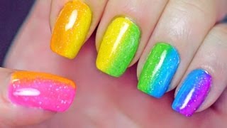 Rainbow Nails Sponge Gradient [upl. by Ahsieyt]