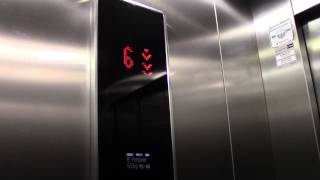 KONE MonoSpace MRL Traction scenic elevators  Nordby Shoppingcenter Nordby Sweden [upl. by Nyl]