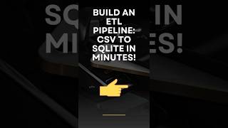 Build an ETL Pipeline CSV to SQLite in 30 Seconds [upl. by Kinemod]