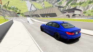 🔥BMW M5 Cars vs Rollover Jump Contest ▶️ BeamNG Drive [upl. by Anuat]