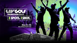 LIV Golf PROMOTIONS 2023  Round 1  December 8 2023 Abu Dhabi Golf Club [upl. by Aim]