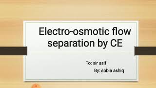 Electro osmotic flow separation by CE [upl. by Eikcor]