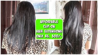 How to Use Hair Extensions on Thin and Short Hair   Flipkart Affordable Hair Extension Review [upl. by Temhem993]