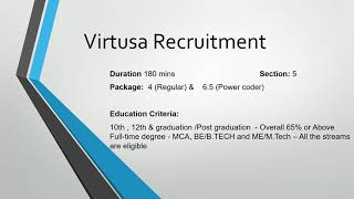 Virtusa Recruitment 2021  Assessment  Education Criteria  Power coder [upl. by Alletsirhc]