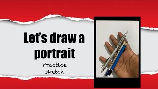 Lest draw a random portrait Practice sketch  Freehand Tutorial trending art tutorial [upl. by Niad379]