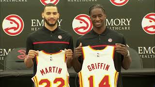 Atlanta Hawks introduce 2022 draft picks AJ Griffin and Tyrese Martin [upl. by Malloch342]