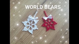 ❄ Śnieżynka śnieżka na szydełku nr 1 2018  snowflake on crochet nr 1 [upl. by Estele]