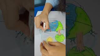 Drawing skecthing viral activity shorts water Conservation 2024shorts [upl. by Aihsinat]