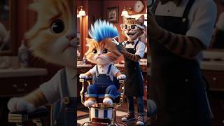 Kitten went to barber shop kitten cat funny cartoon kitty cats [upl. by Anzovin254]