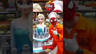 Brawlstar Rank 33 💪 prison Cake 🍰🍰 spiderman elsa marvel brawlstars [upl. by Esimehc553]