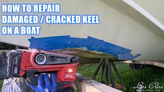 HOW TO FIX  DAMAGED KEEL  FIBERGLASS REPAIR [upl. by Hume]