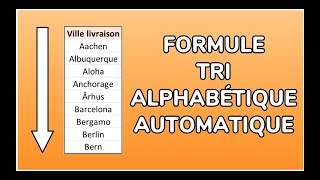 TRIER PAR ORDRE ALPHABÉTIQUE AVEC UNE FORMULE EXCEL  DOCTEUR EXCEL [upl. by Oiragelo]