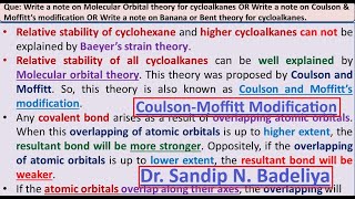 CoulsonMoffitt Modification Molecular Orbital Theory [upl. by Philips413]