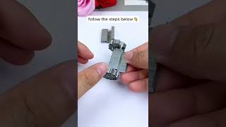 How to make Stapler pin cube  Stapler pin crafts shorts diy ideas craft [upl. by Namaan371]