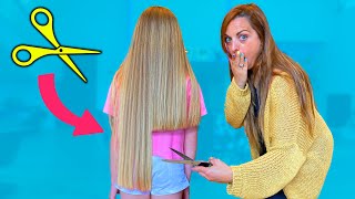 Le corto mucho el pelo a Gisele y Claudia SaneuB [upl. by Pihc]