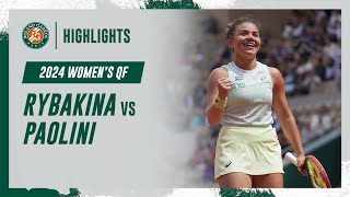 Rybakina vs Paolini Quarterfinal Highlights  RolandGarros 2024 [upl. by Cornew]