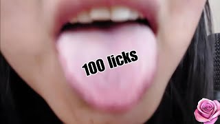 ASMR 100 LICKS [upl. by Tierza946]