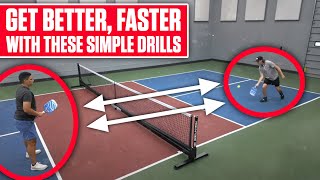 2Person Pickleball Drilling for Intermediate Players [upl. by Onairam193]