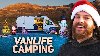 Vanlife Camping in Desert ALONE For Christmas [upl. by Asamot]