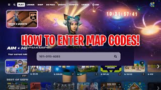 How To Enter MAP CODES In Fortnites NEW UI [upl. by Bluefarb]