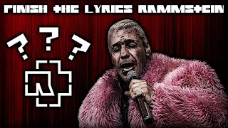 Finish the Lyrics  Rammstein 1  QUIZ [upl. by Hawkie]