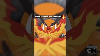 Conkeldurr vs Emboar🔥pokemon pokemonanime ashketchum [upl. by Entirb]