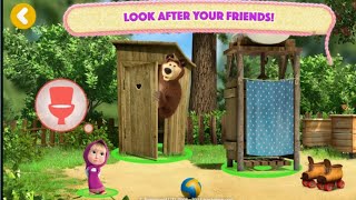 Msha and the bear 🏠🏡 how to spend your teisure 😘☺ masha and the bear hindi cartoon game [upl. by Kinsley251]