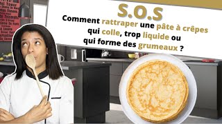 Comment rattraper une pâte à crêpe qui colle trop liquide ou qui a des grumeaux [upl. by Ecydnac]