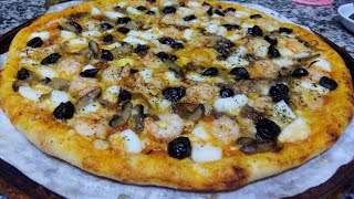 بيتزا المطاعم بالطريقة الايطاليه 🍕بجميع مراحل تحضيرها بعجين ناجح بدون بيض ولا حليب ولا زبدة [upl. by Budd]