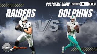 Raiders vs Dolphins Postgame Reaction Show Powered by BetUS [upl. by Rayshell399]